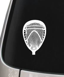 Lacrosse Goalie Head Decal Sticker on Car