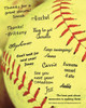Softball Team Quote Picture for Signatures 8” x 10” Sport Poster Print - Signatures not included