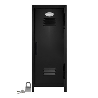 Kid's Mini Locker with Lock and Key in Black
