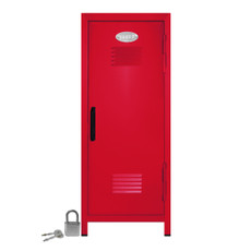 Kid's Mini Locker with Lock and Key in Red