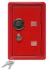 Kid's Coin Bank Safe - Single Digit Combination Lock and Key - 7” High Red