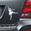 Ballet Dancer Car Magnet in White