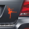 Ballet Dancer Car Magnet in Orange