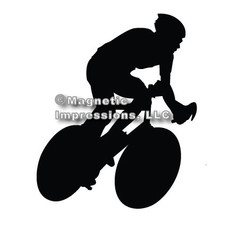 Cycling Car Magnet in Black