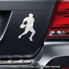 Rugby Player Car Magnet in Chrome