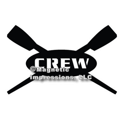 Crew Rowing Car Magnet in Black