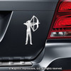 Archery Compound Bow Women’s Car Magnet in Chrome