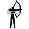 Archery Recurve Bow Women’s Car Magnet in Black