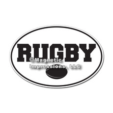 Rugby Word with Ball Magnet
