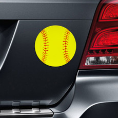 Softball Printed Car Magnet on Car