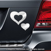 Hearts Car Magnet in Chrome