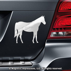 Horse Car Magnet in Chrome