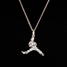 Martial Arts Male Sterling Silver Charm