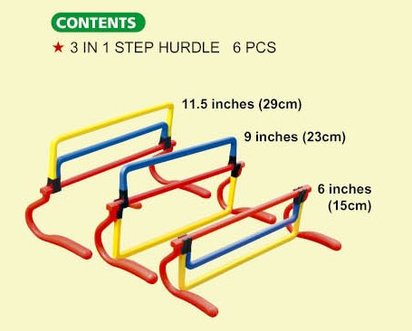 Adjustable Mini Step Training Sports Hurdles set of 6