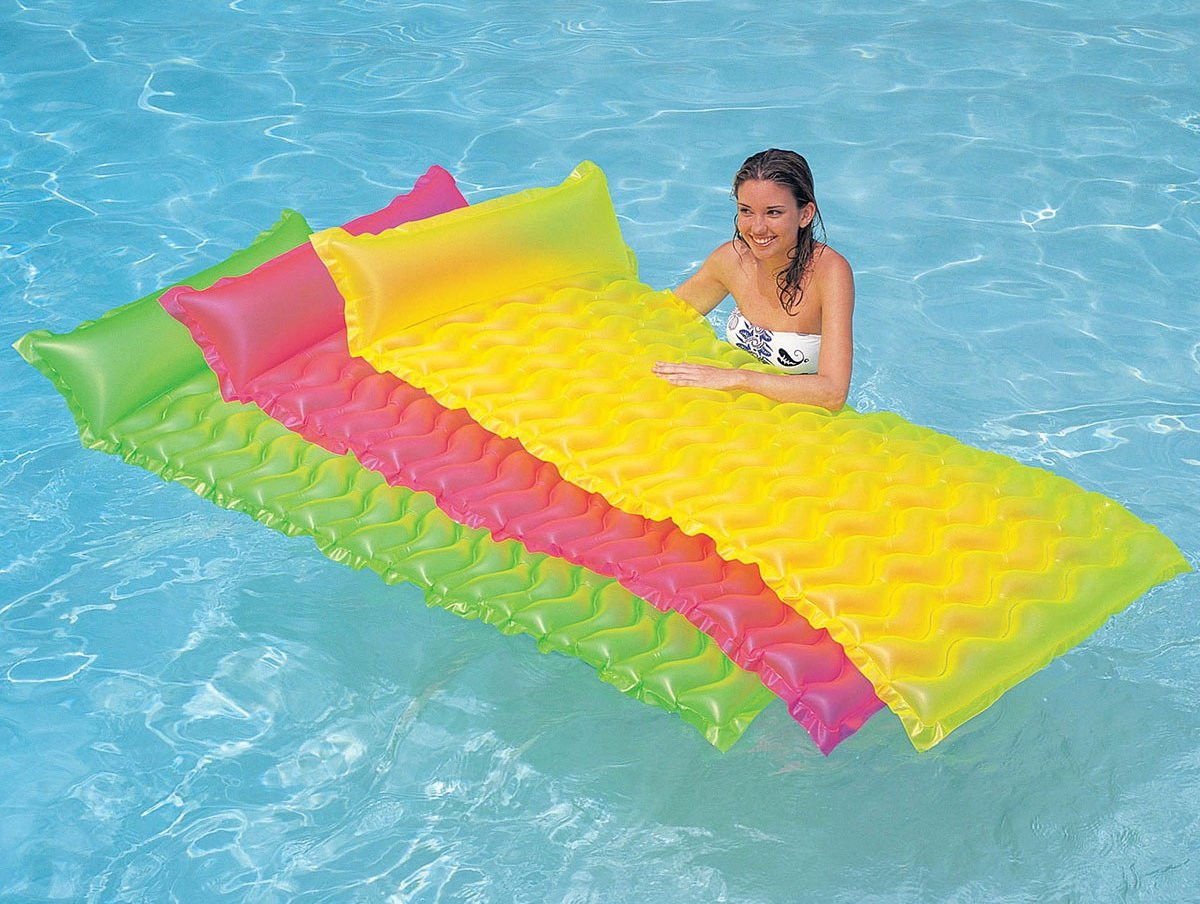 Intex Inflatable ToteNFloat Swimming Pool Lilo Compact Beach Mat Lounger (58807)