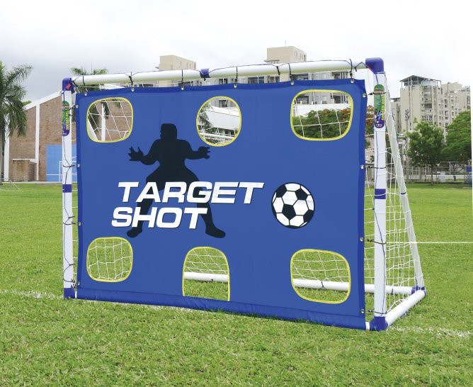 6ft 2 in 1 Target Shot Football Training Goal Posts Soccer Kids UK