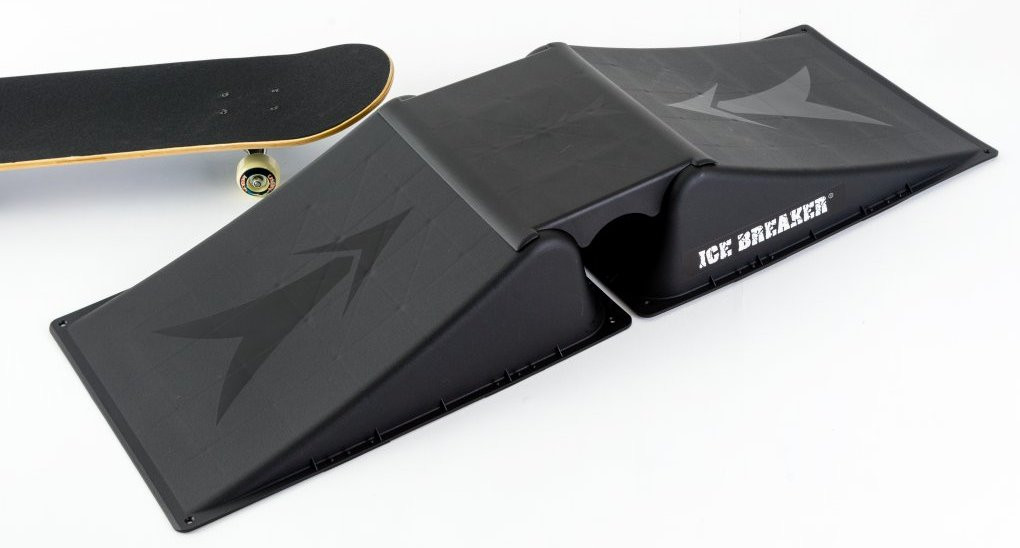 Kids Mini Skate Ramp Set with Connecting Deck for Skateboards, Scooters ...