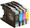 Brother LC1280 multipack black cyan magenta and yellow printer ink cartridges