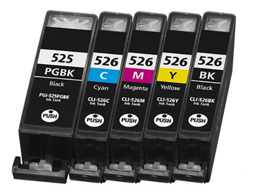 Compatible with Canon PGI-525/CLI-526 Multipack (2 Black / 3 Colour)
