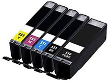 Canon PG550 CL551 black black cyan magenta and yellow ink cartridges
