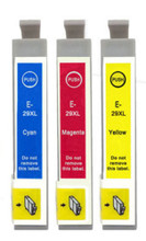 Cyan magenta & yellow 29XL ink cartridges