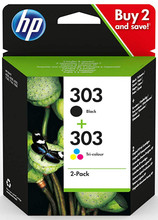 HP 303 black & HP 303 colour printer ink cartridge multipack 3YM92AE