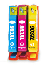 HP 903XL cyan, magenta & yellow printer ink cartridges for HP Officejet Pro 6950, HP Officejet Pro 6960