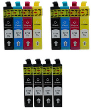 Compatible Epson T0711 T0712 T0713 T0714 multipack 12 ink printer ink cartridges