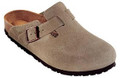 birkenstock boston taupe suede soft footbed