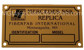 Badge, Identification Plaque "FiberFab" Mercedes SSK