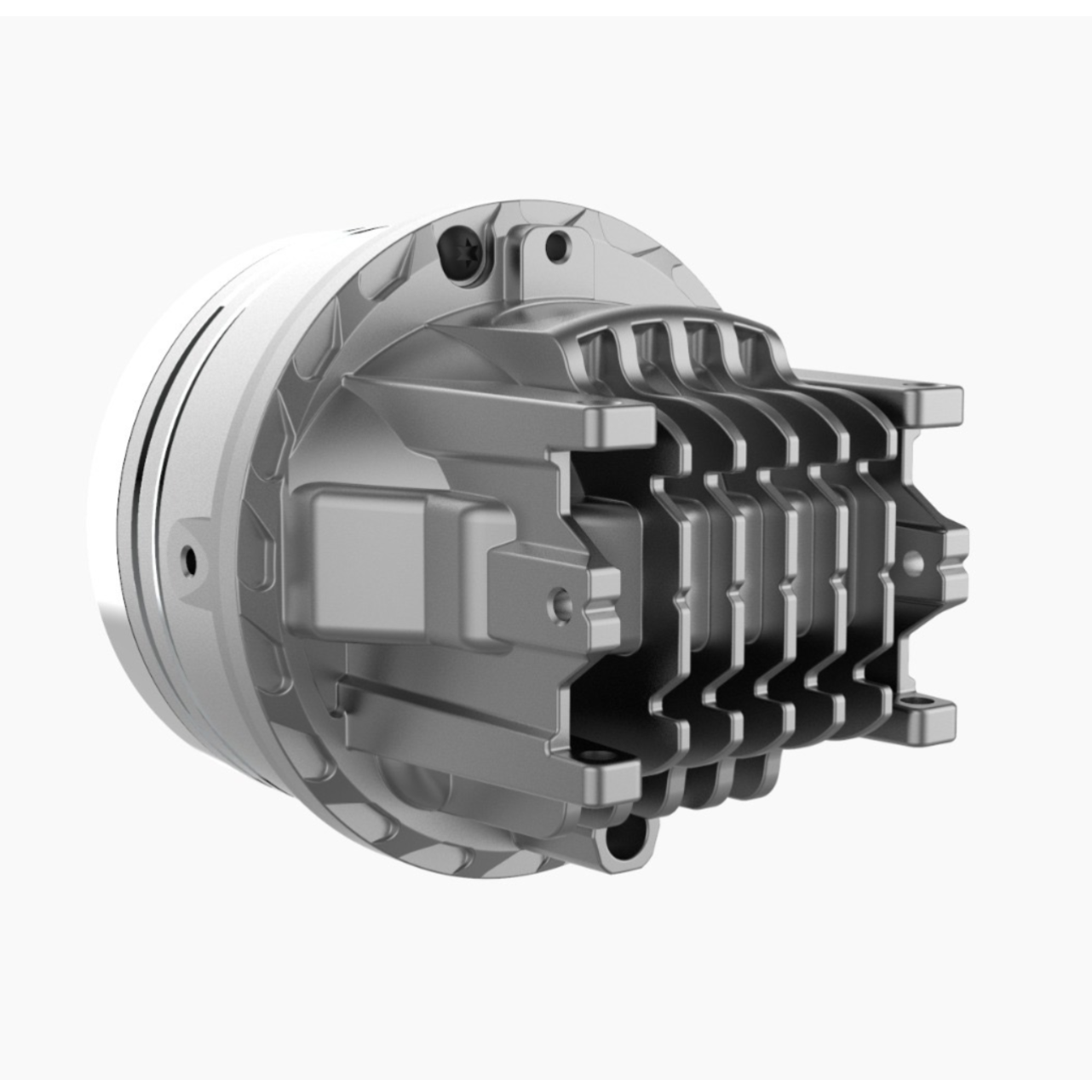 Rear view - aluminium housing