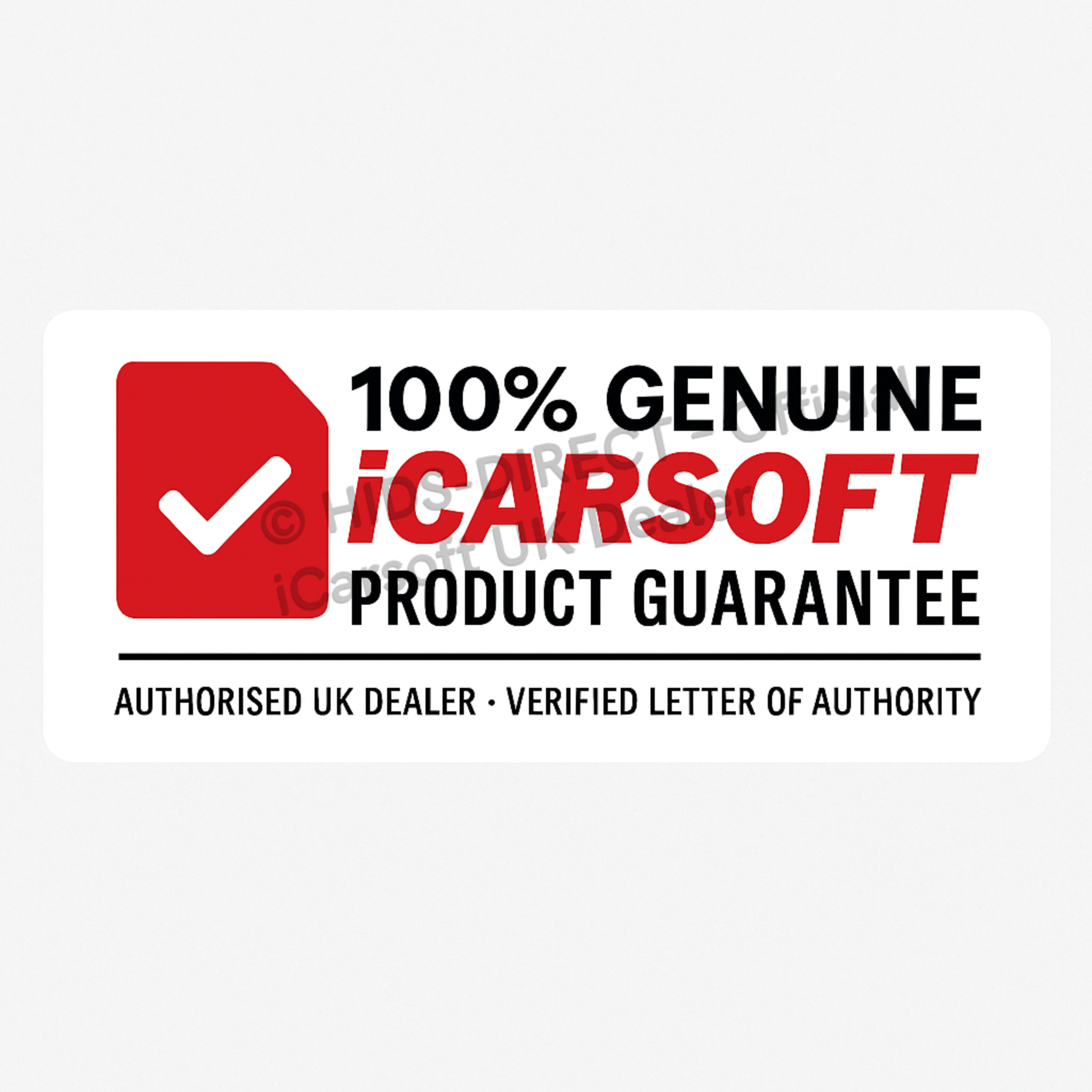 iCarsoft Genuine Product Guarantee – Authorised UK Dealer