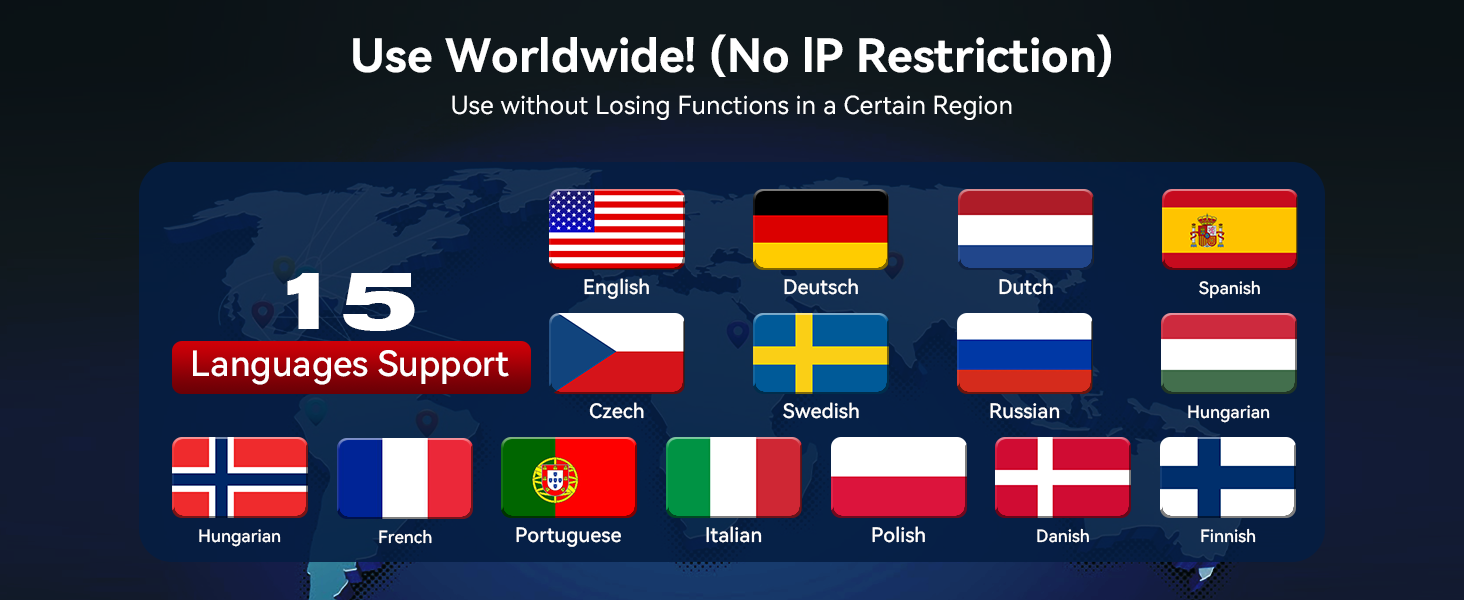 Use worldwide - no IP restriction