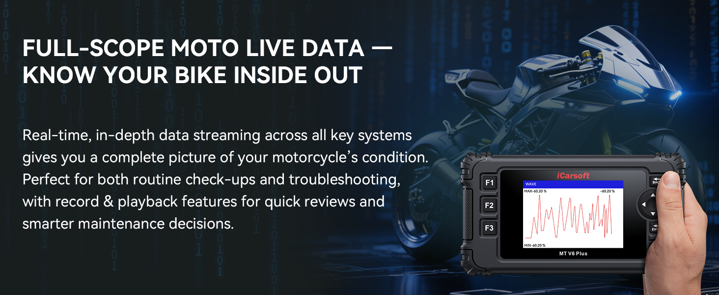 All-system diagnostics for motorbikes
