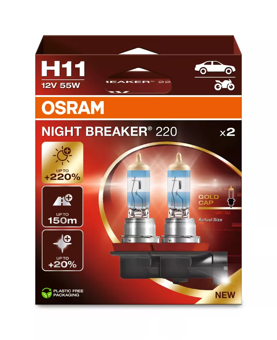 OSRAM NIGHT BREAKER 220 H11 Bulbs