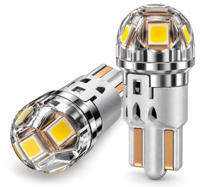 501 W5W T10 5 SMD 3030 Wide Copper CANBUS White LED Bulbs 12V-24V - Pair