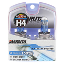 MARUTA Ultra Booster +150% H4 60/55W 12v 4100K Xenon Gas Filled Upgrade Bulbs (E4)
