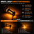 PSY24W LED Indicator Bulbs - 24x 3030 SMD Amber (12-24V, CANBUS, Set of 2)