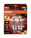 OSRAM NIGHT BREAKER 220 H4 | 220% Brighter Halogen Headlight Bulbs | 1650/1000 lm | HIDS Direct