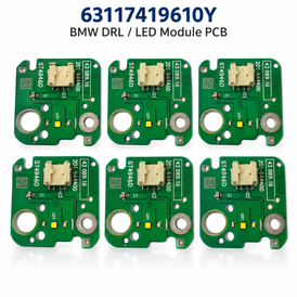BMW 3 Series F30 F31 F34 LCI Yellow LED DRL Board Set - 63117419610 63117419615