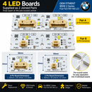 BMW 2 Series F22 F23 F87 M2 LCI Yellow LED DRL Board Set 63117494851Y 63117494852Y