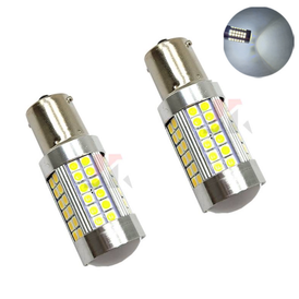 P21W 382 BA15S LED Bulbs - 72x3030 SMD - 12V-70V Canbus - 5500K White - Pair