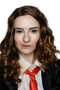 Hermione Brown Curly Costume Wig - by Allaura