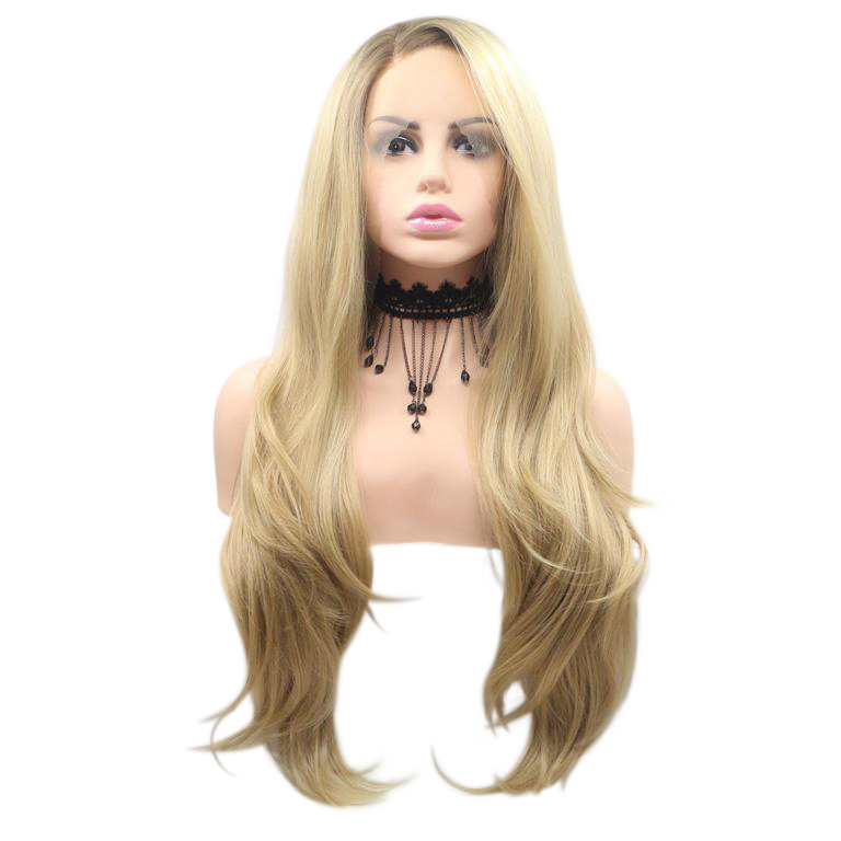 long golden blonde wig