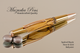 Handcrafted pen made from Spalted Maple with Rose Gold / Gold finish.  