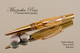 Handcrafted pen made from Spalted Maple with Rose Gold / Gold finish.    