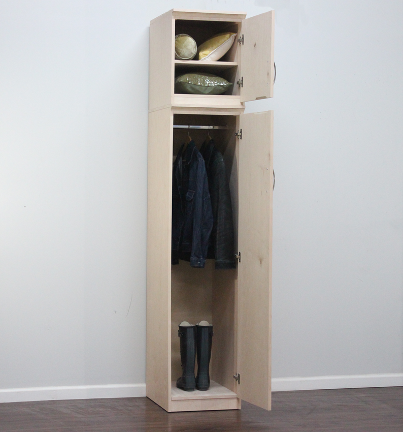 Flat Iron Slim Wardrobe and Storage (right side) Gothic Furniture