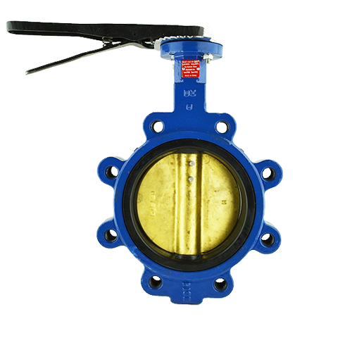 Butterfly Valve with Lever Handle 4 Bonomi 500S Wafer Style Epoxy Coated Cast Iron 