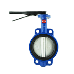 PTFE SEAT STAINLESS DISC 2" TO 12" CAST IRON WAFER BUTTERFLY VALVE 