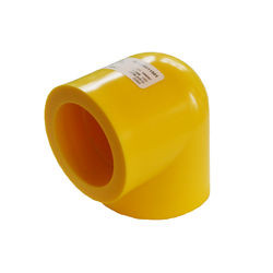 Yellow MDPE Socket Fusion 90 Degree Elbow PE2708